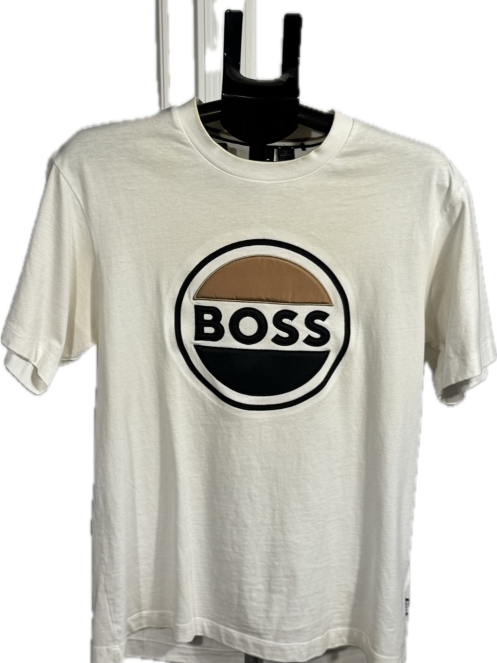 Hugo Boss BOSS Logo T-Shirt White Short Sleeve Made in Portugal Size S